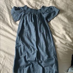 JCrew off the shoulder denim dress